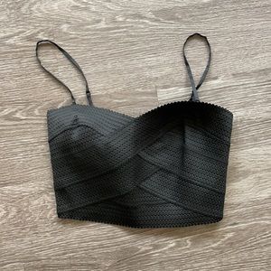 Express black bandage crop top